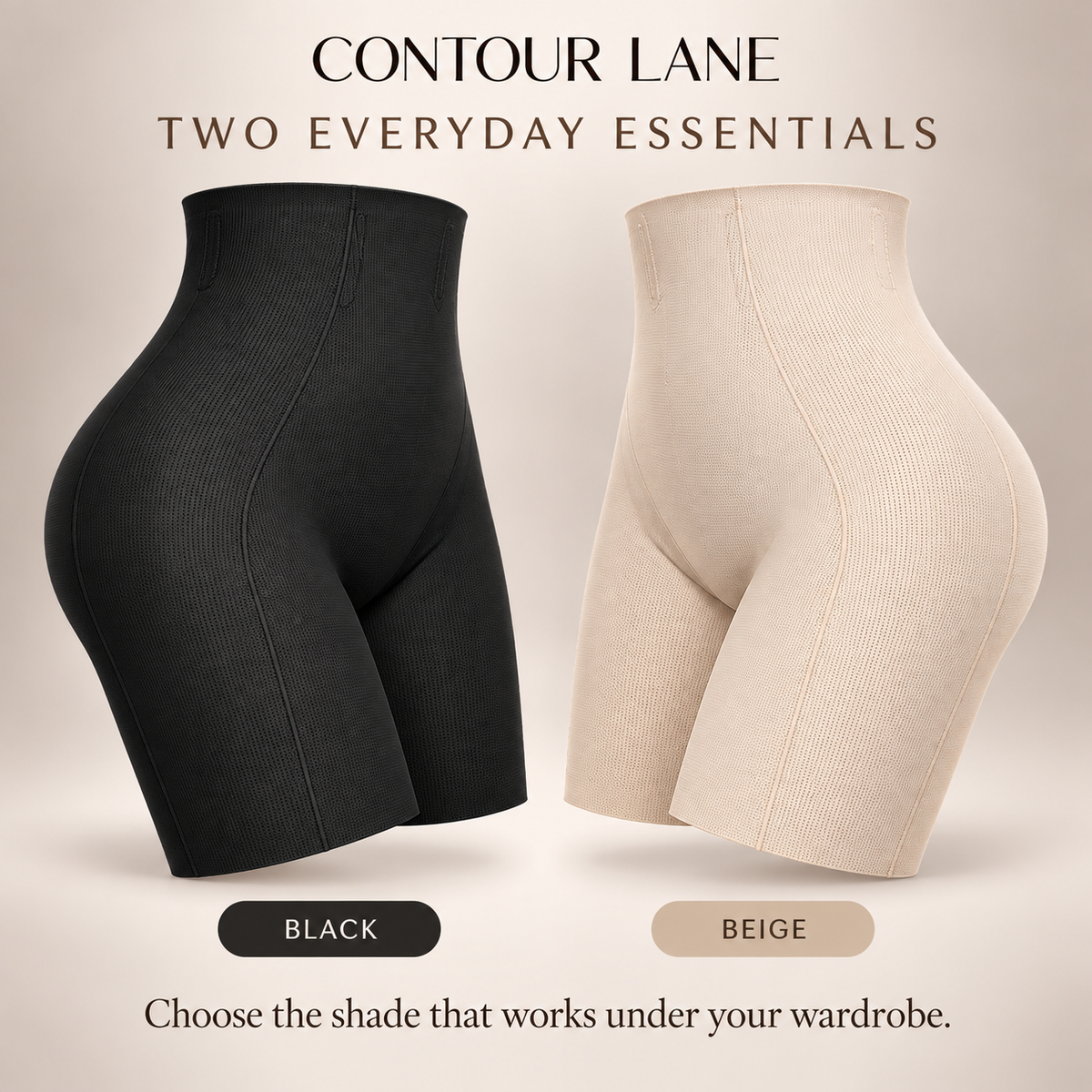Contour Lane High-Waisted Tummy Control & Butt-Lifting Shapewear Shorts